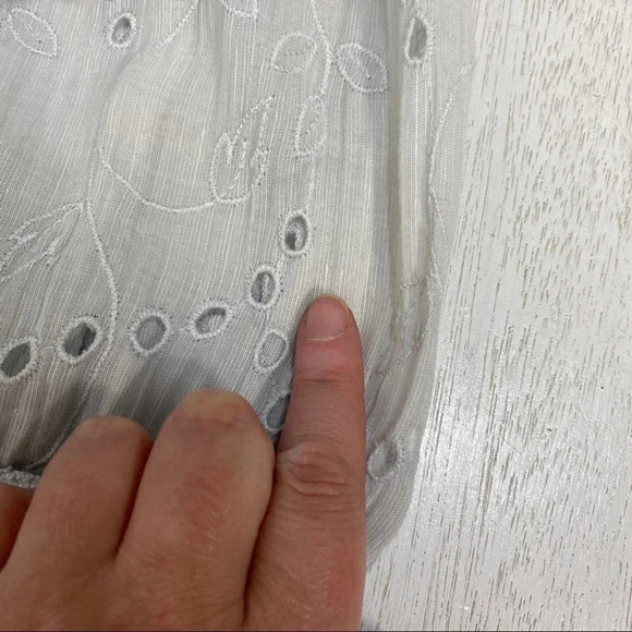 Temptation Positano Zinnia 100% Linen Embroidered Bell Sleeve Mini Dress Cover - Picture 5 of 11